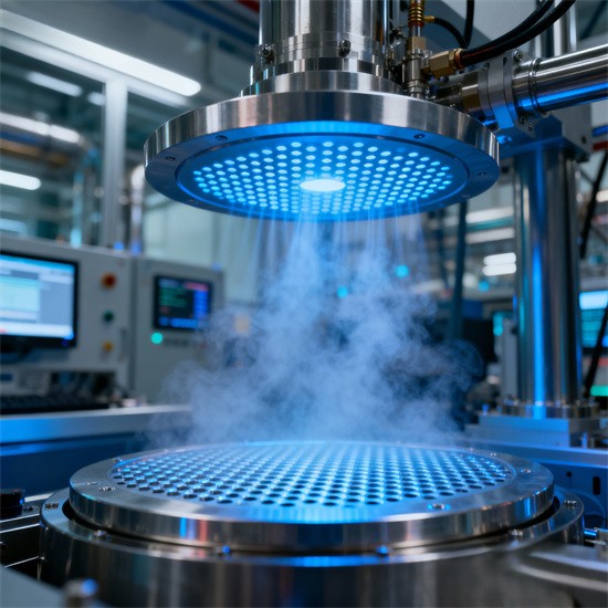 Analysis of the Association between Semiconductor ICP Etching Process and Machined Showerhead